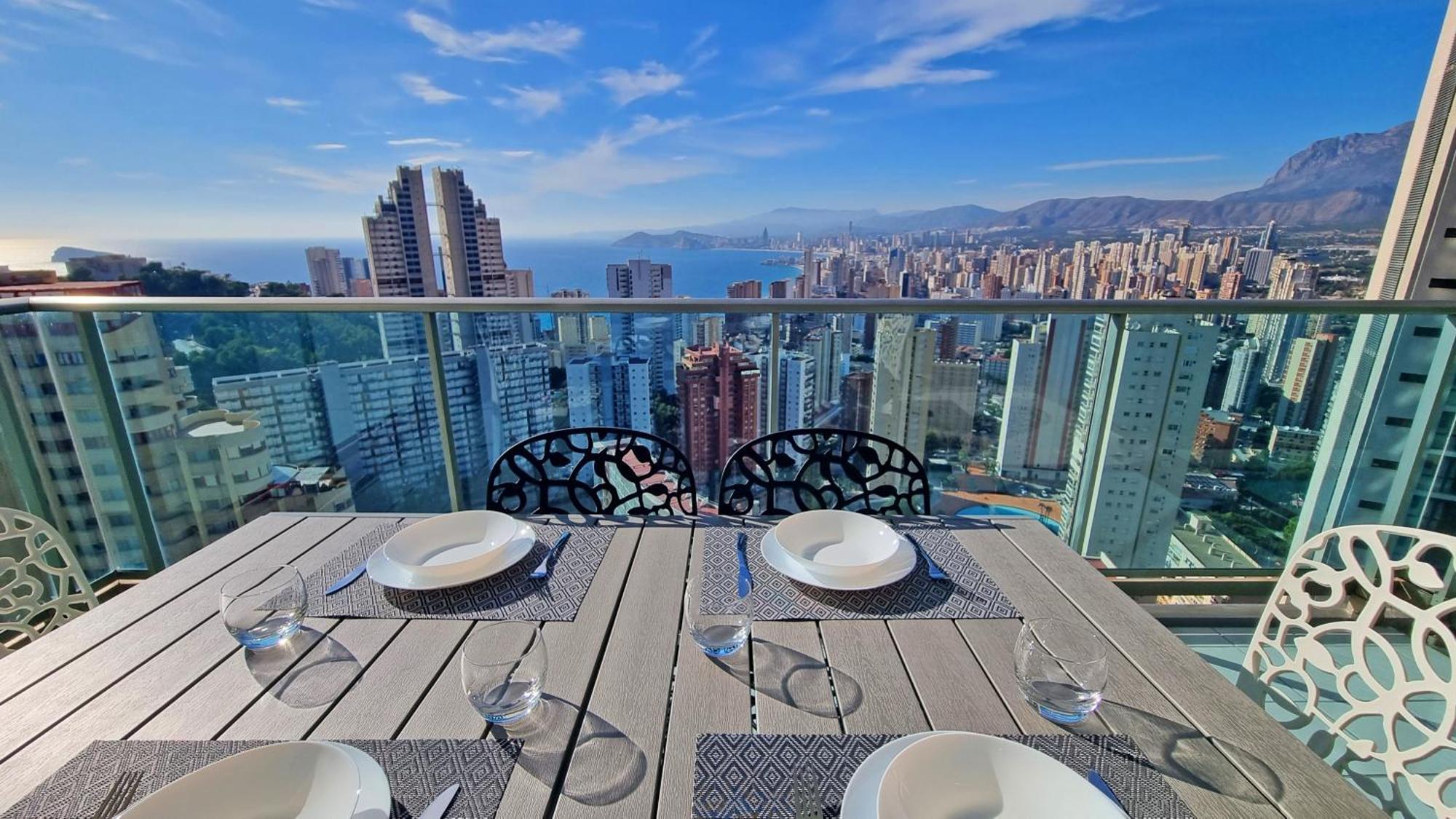 Skyline 18 Terraza Privada Con Impresionantes Vistas Al Mar Benidorm Exterior foto